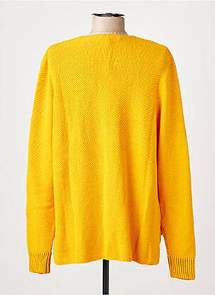 Gilet manches longues col rond jaune AN' GE femme