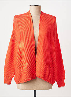 Gilet manches longues stretch orange AN' GE femme
