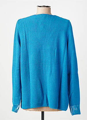 Gilet manches longues col rond bleu AN' GE femme