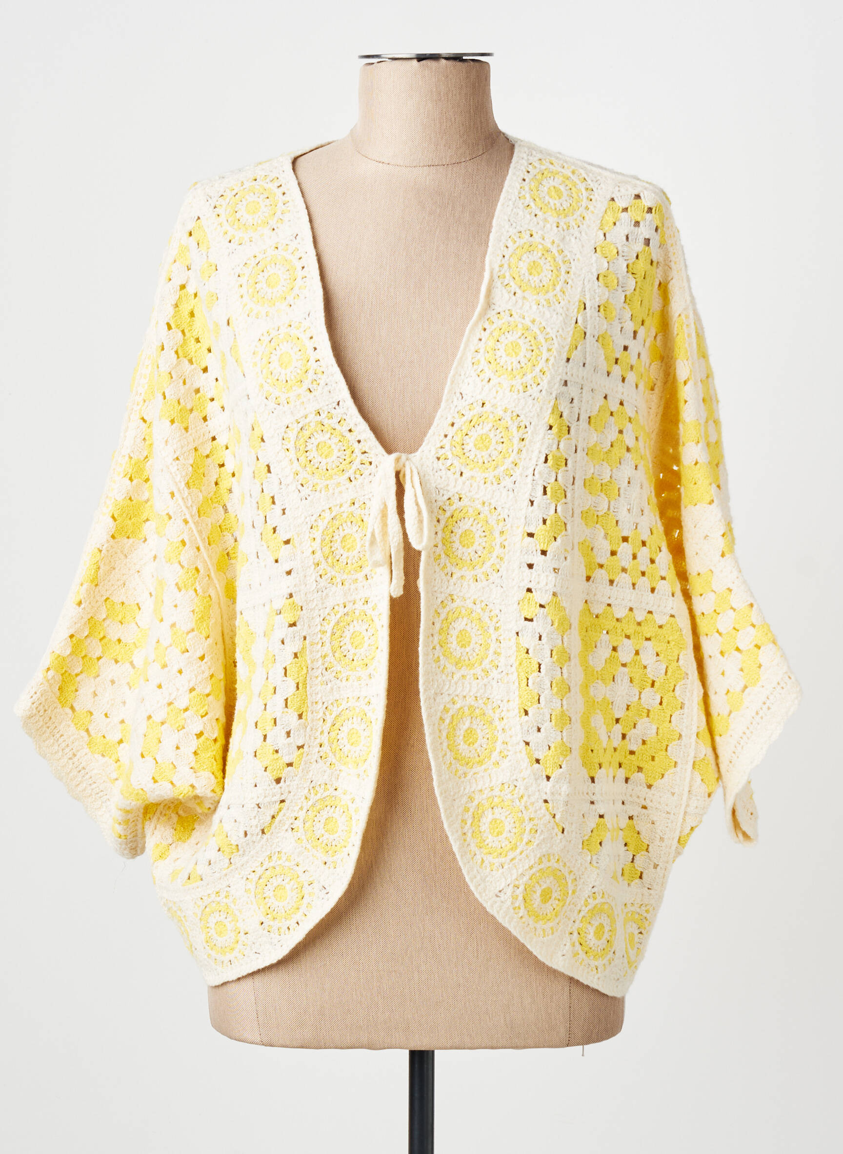 Gilet manches longues manches 3/4 jaune CTN COLLECTION femme