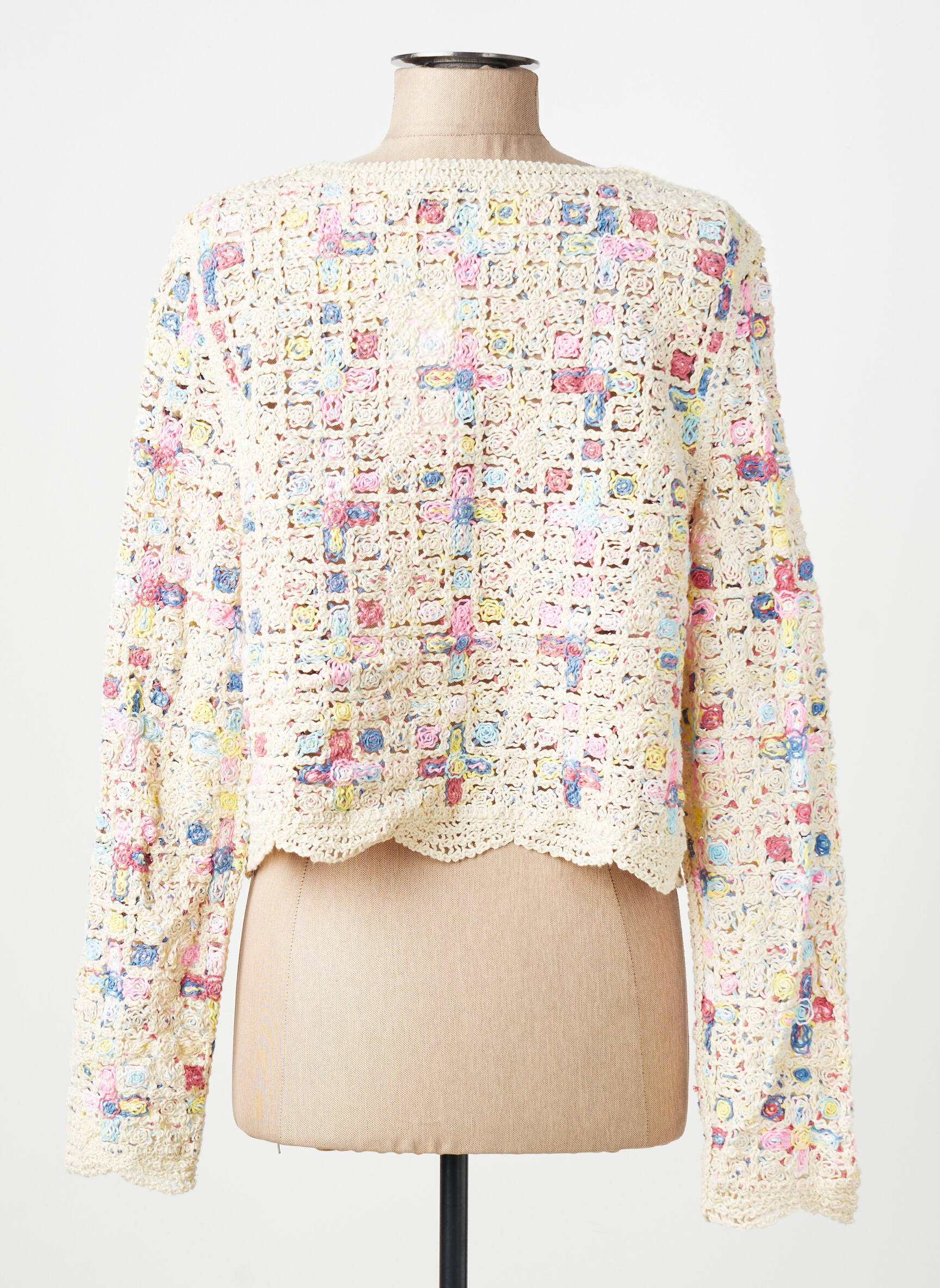 Gilet manches longues coupe cintrée beige LULU.H femme