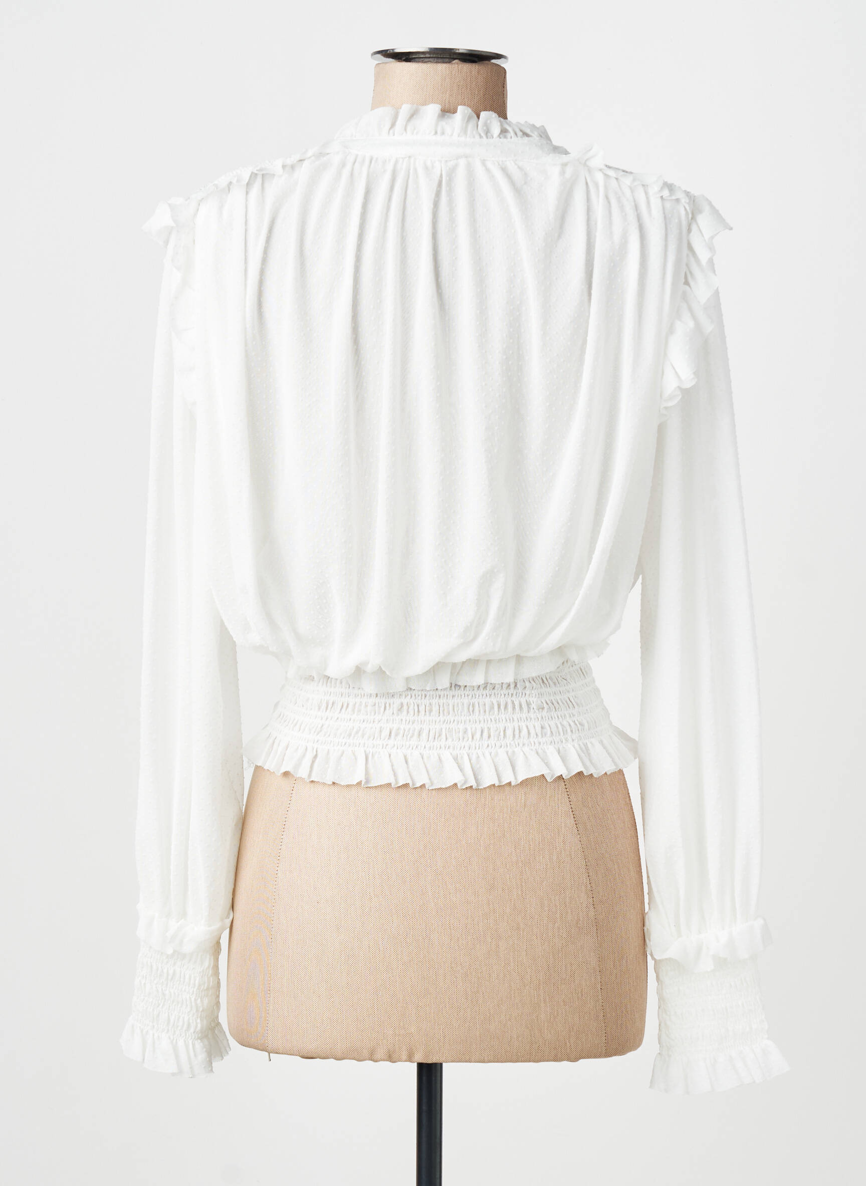 Blouse légère et transparente manches longues blanc CHOKLATE femme