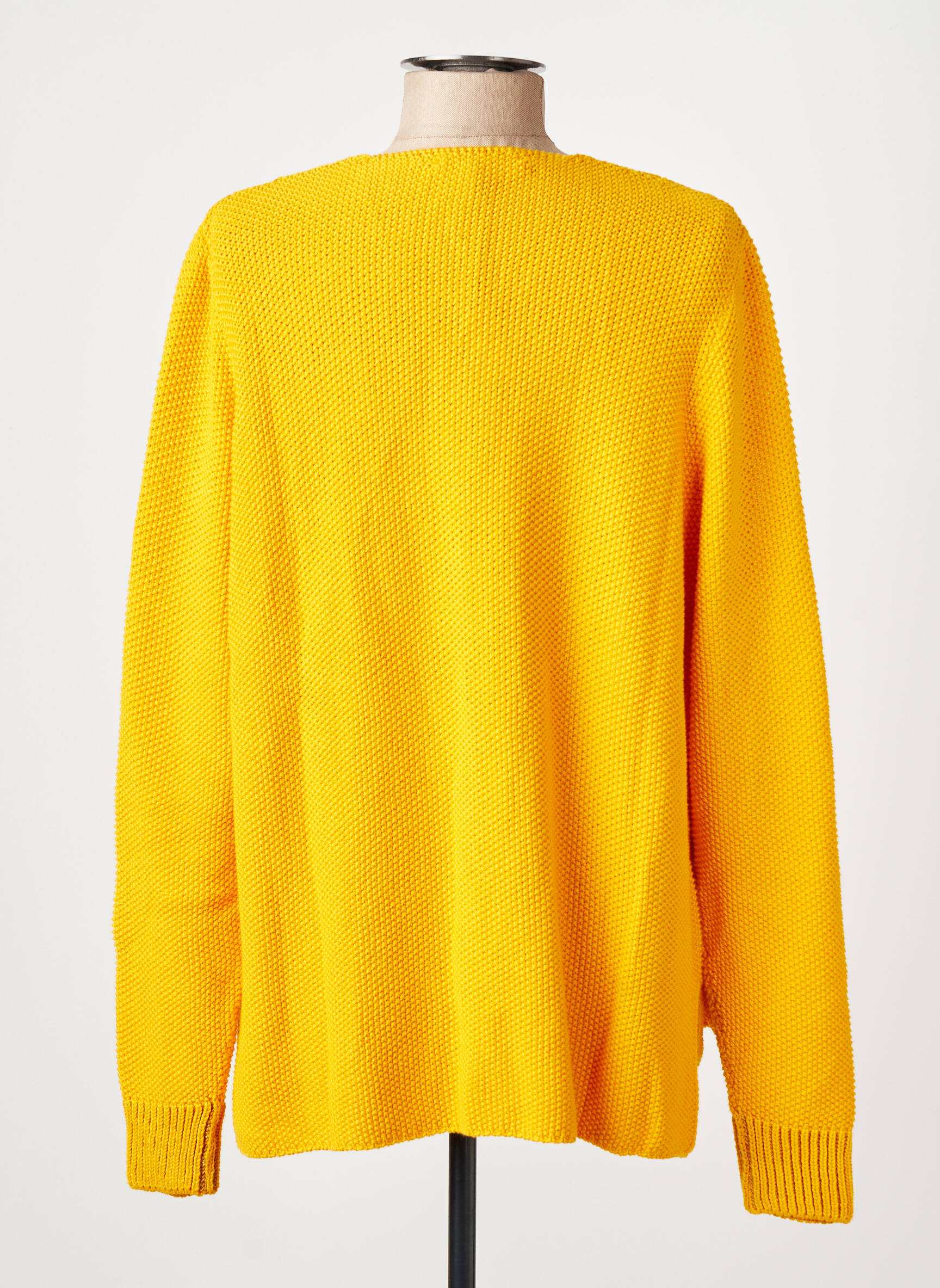 Gilet manches longues col rond jaune AN' GE femme