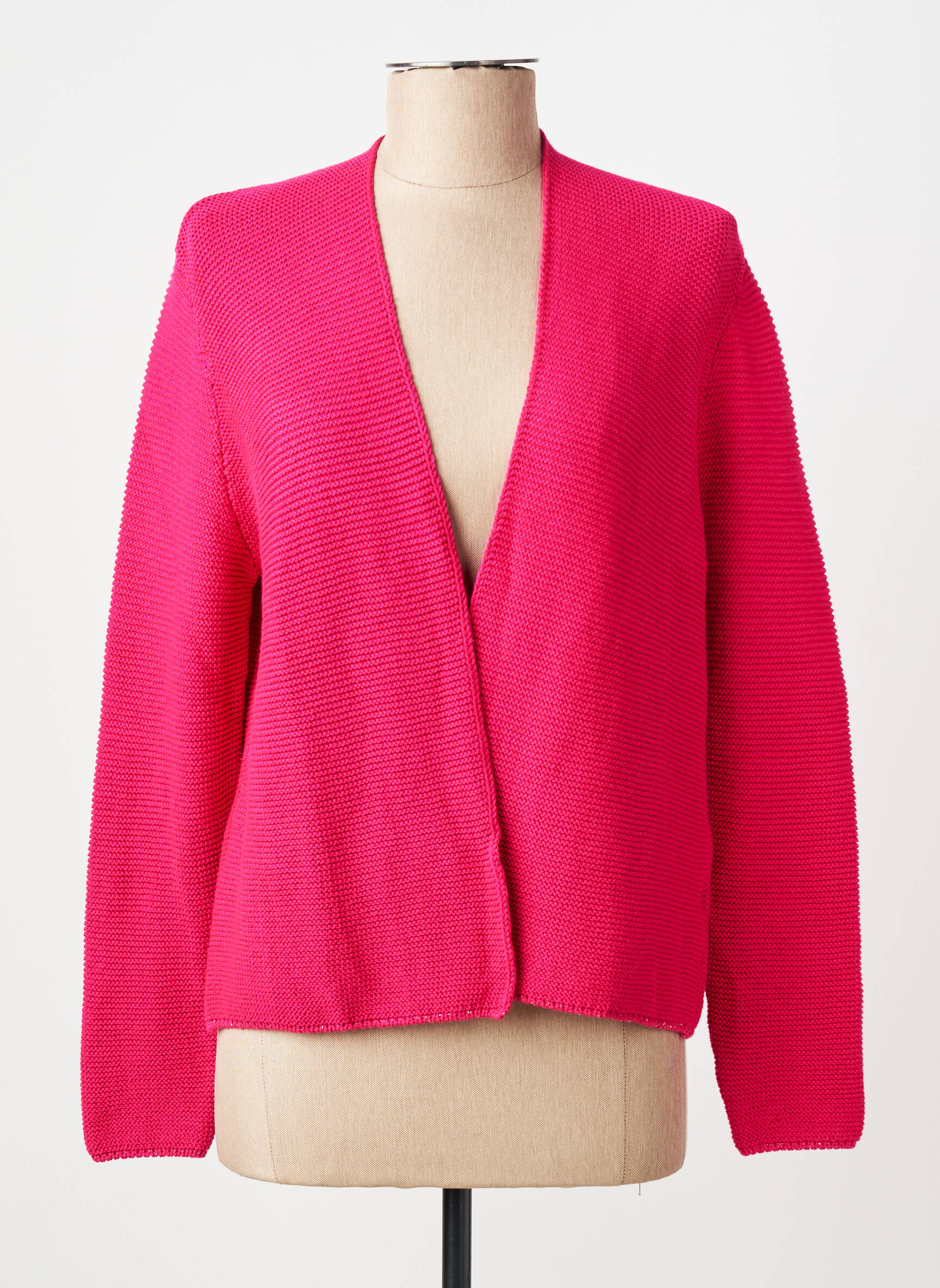 Gilet manches longues stretch rose AN' GE femme