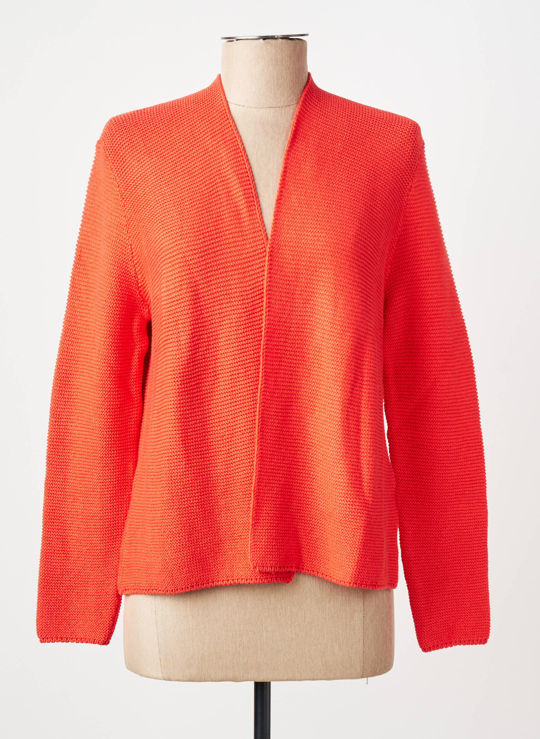 Gilet manches longues stretch orange fonce AN' GE femme