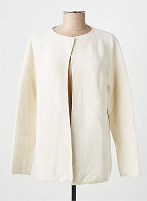 Gilet manches longues col rond beige AN' GE femme