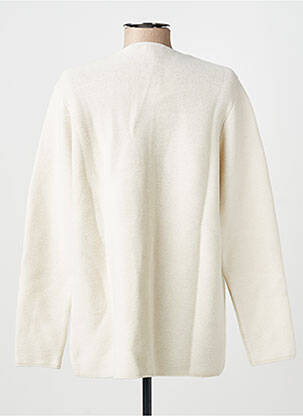 Gilet manches longues col rond beige AN' GE femme