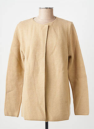 Gilet manches longues col rond beige AN' GE femme