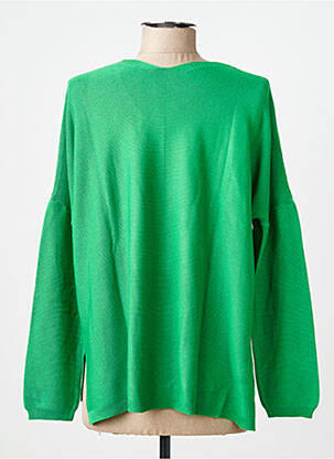 Pull coupe droite manches longues vert AN' GE femme