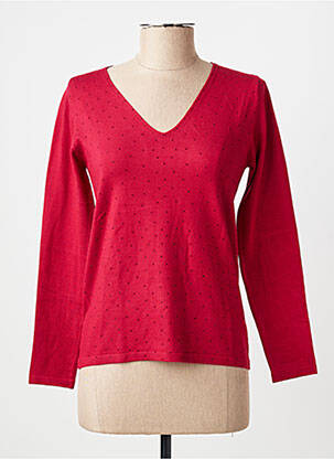 Pull coupe cintrée manches longues rouge GIORGIO BARBARA femme