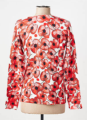 Pull coupe cintrée manches longues rouge GIORGIO BARBARA femme