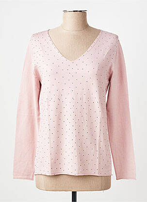 Pull coupe cintrée manches longues rose GIORGIO BARBARA femme
