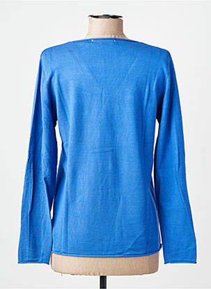 Pull coupe cintrée manches longues bleu GIORGIO BARBARA femme