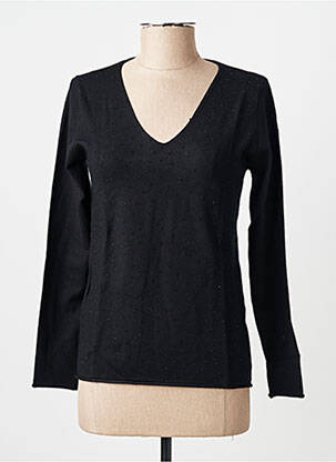 Pull coupe cintrée manches longues noir GIORGIO BARBARA femme