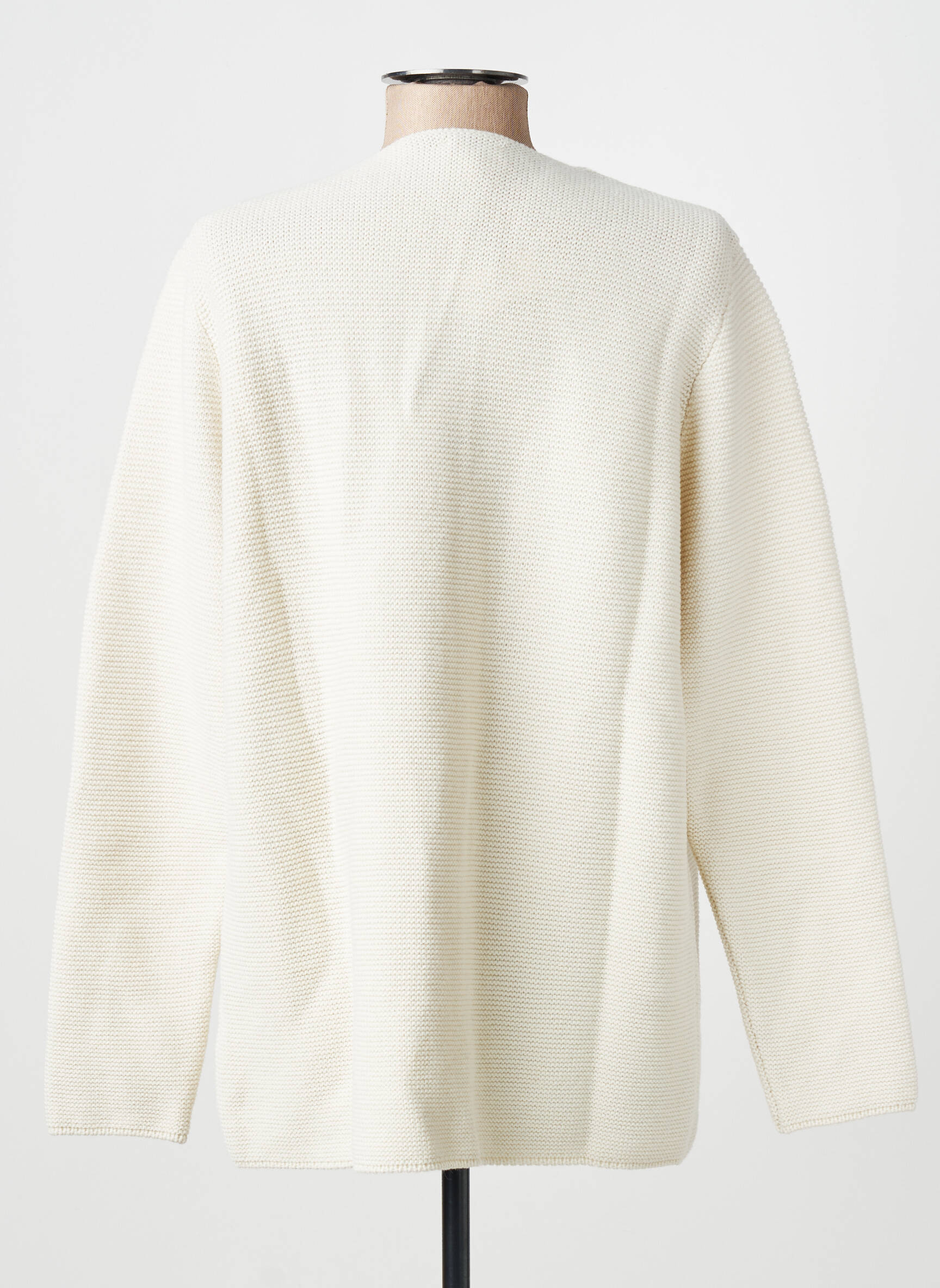 Gilet manches longues col rond beige AN' GE femme