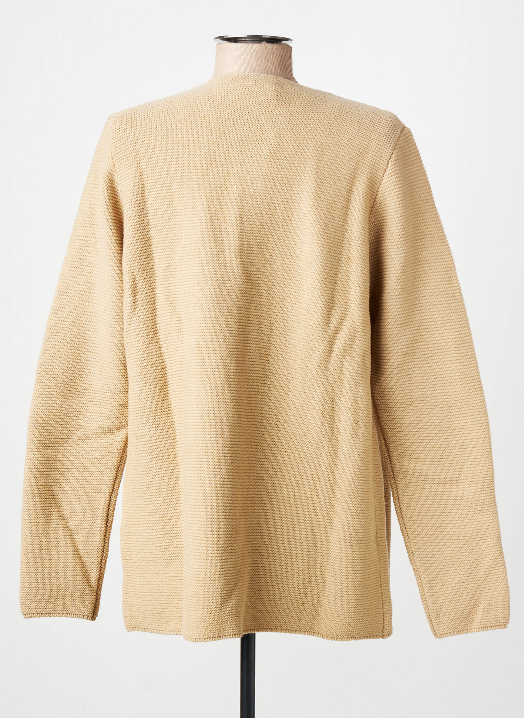Gilet manches longues col rond beige AN' GE femme