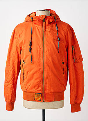 Blouson capuche orange BOMBERS homme
