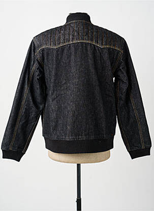 Blouson fermeture zippée sous rabat pressionné noir BOMBERS homme