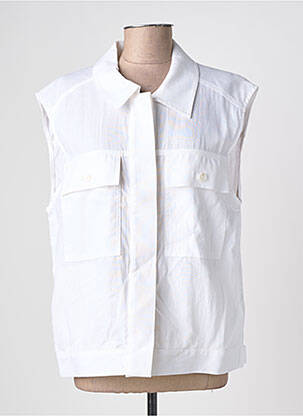 Veste casual coupe droite blanc ESCANDELLE femme