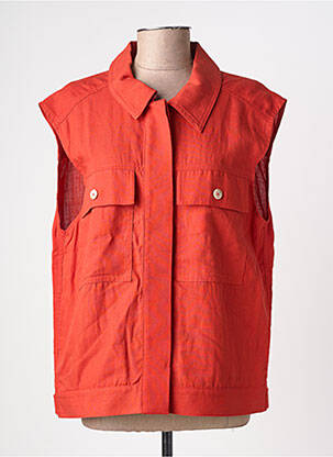 Veste casual coupe droite orange ESCANDELLE femme