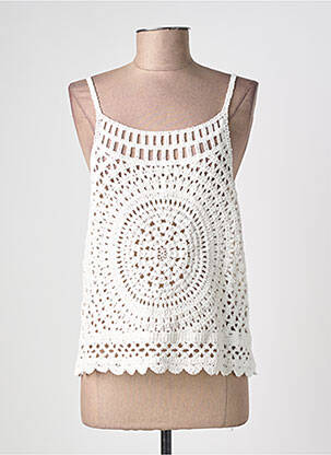 Top sans manche sans manche blanc IT HIPPIE femme