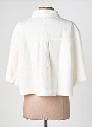 Veste casual coupe droite blanc GRACE & MILA femme