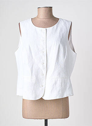 Gilet sans manche doublure blanc JC.SOPHIE femme