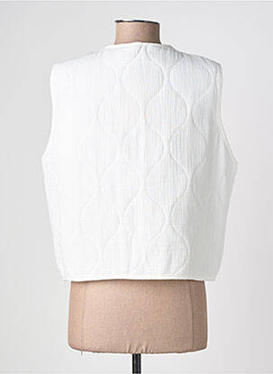Gilet sans manche maille fine blanc IT HIPPIE femme