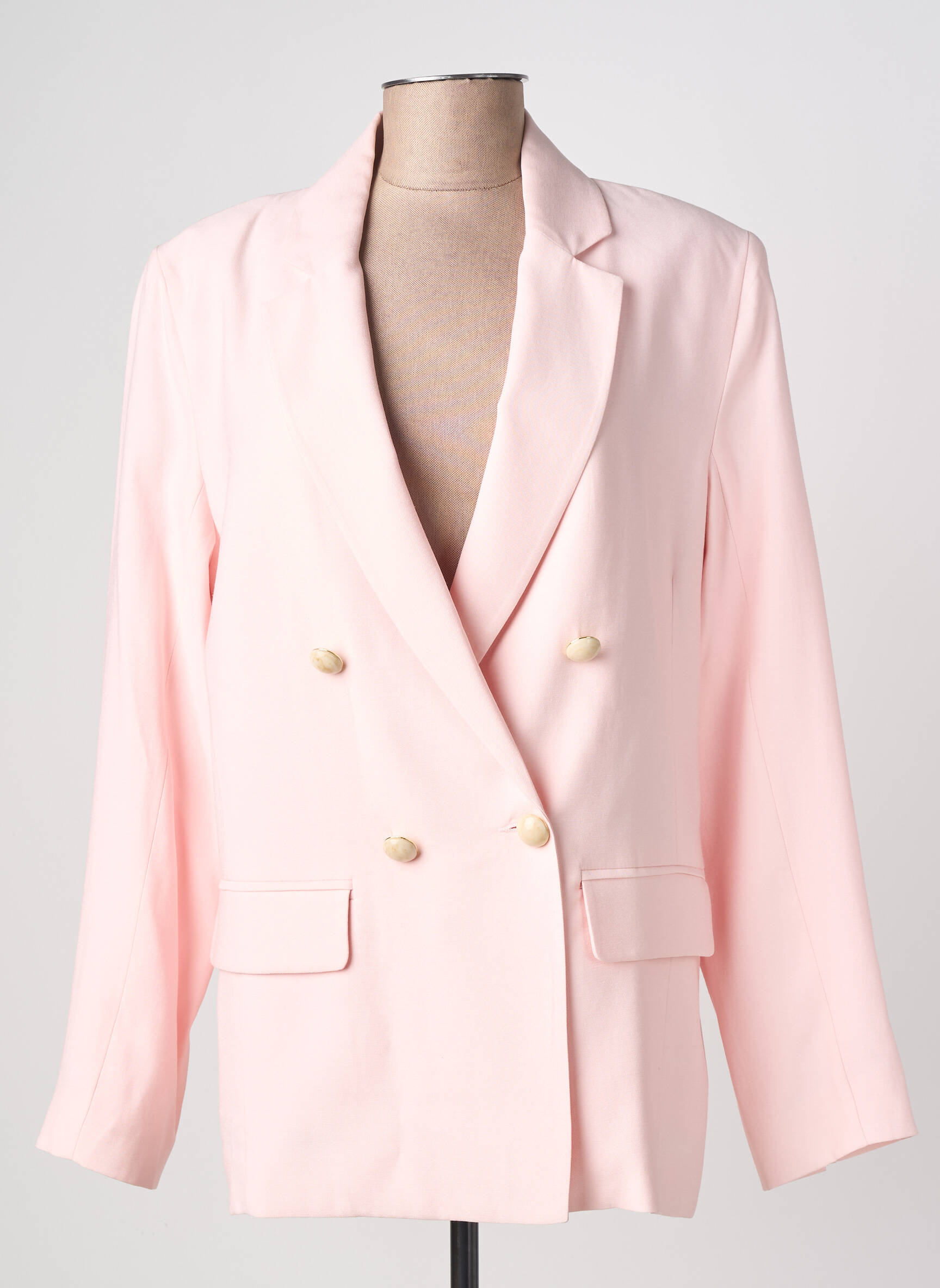 Blazer poignets boutonnés rose ANGE femme