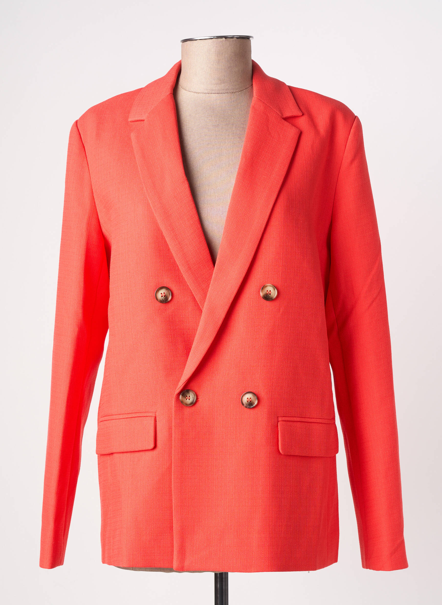 Blazer finition intérieure doublée rouge GRACE & MILA femme