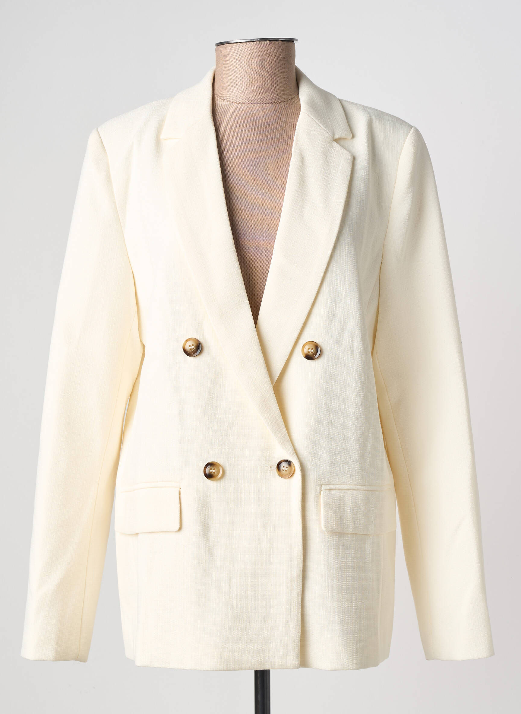 Blazer finition intérieure doublée blanc GRACE & MILA femme