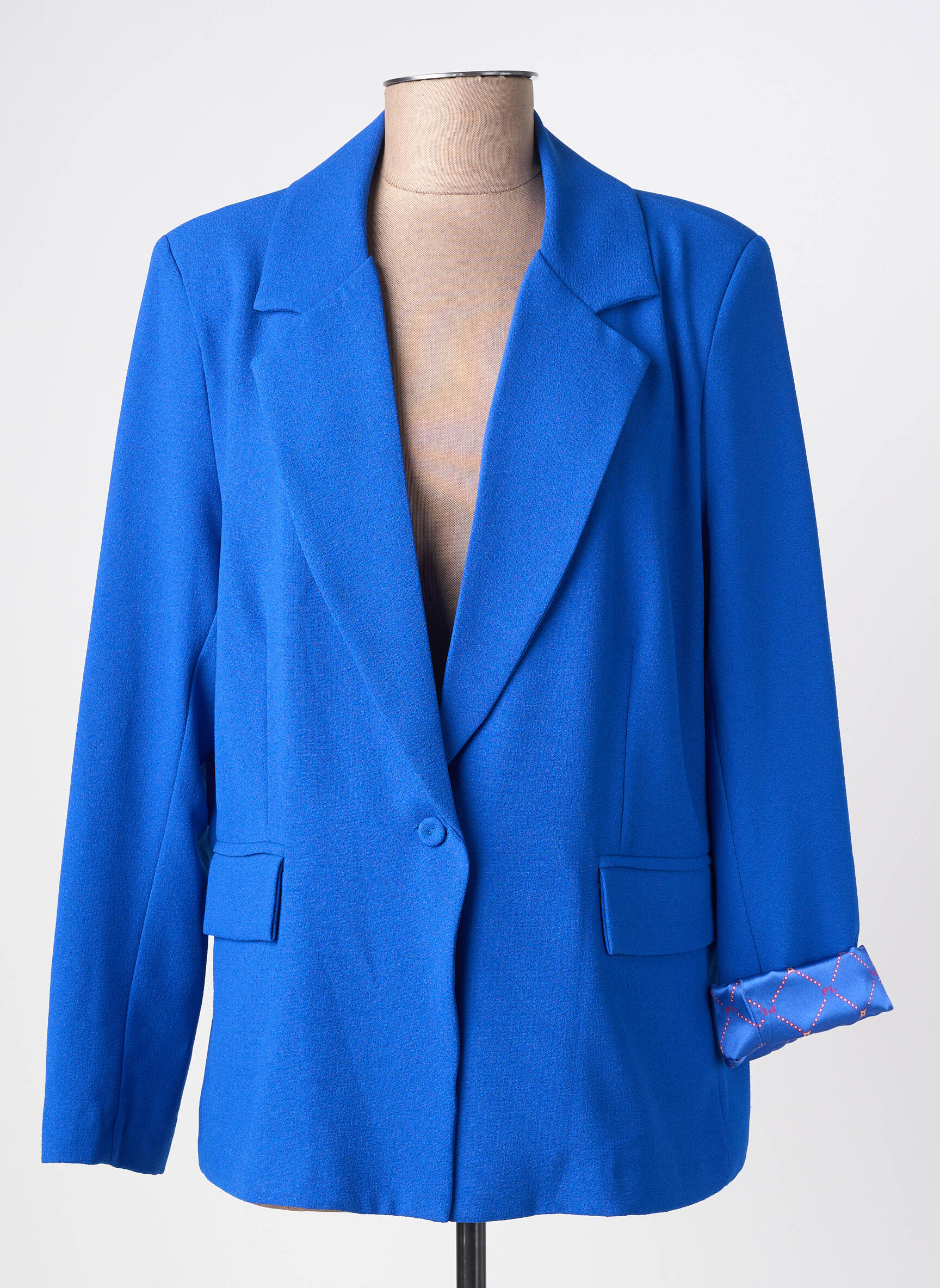 Blazer finition intérieure doublée bleu PAKO LITTO femme
