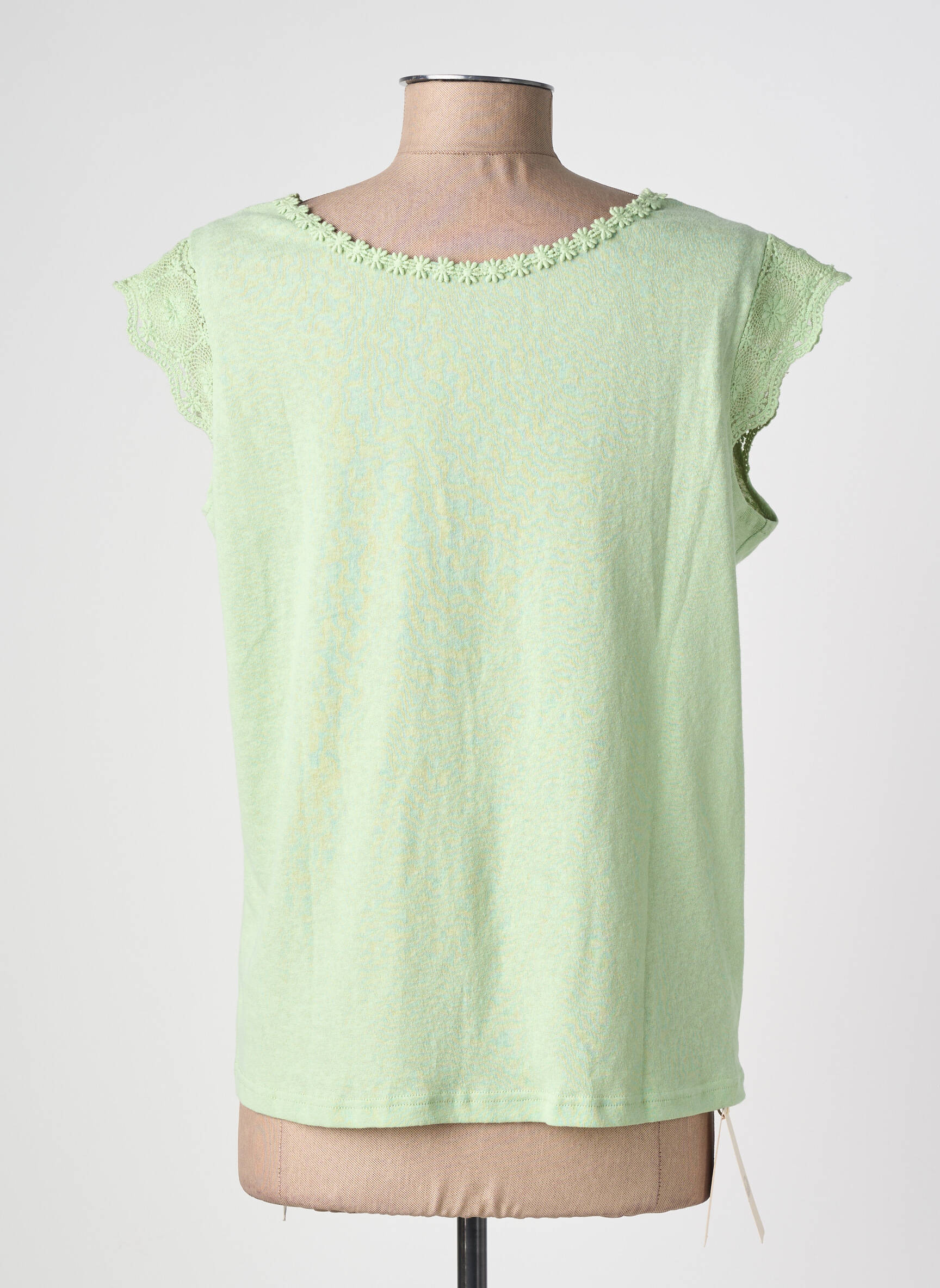 T-shirt coupe droite manches courtes vert IT HIPPIE femme