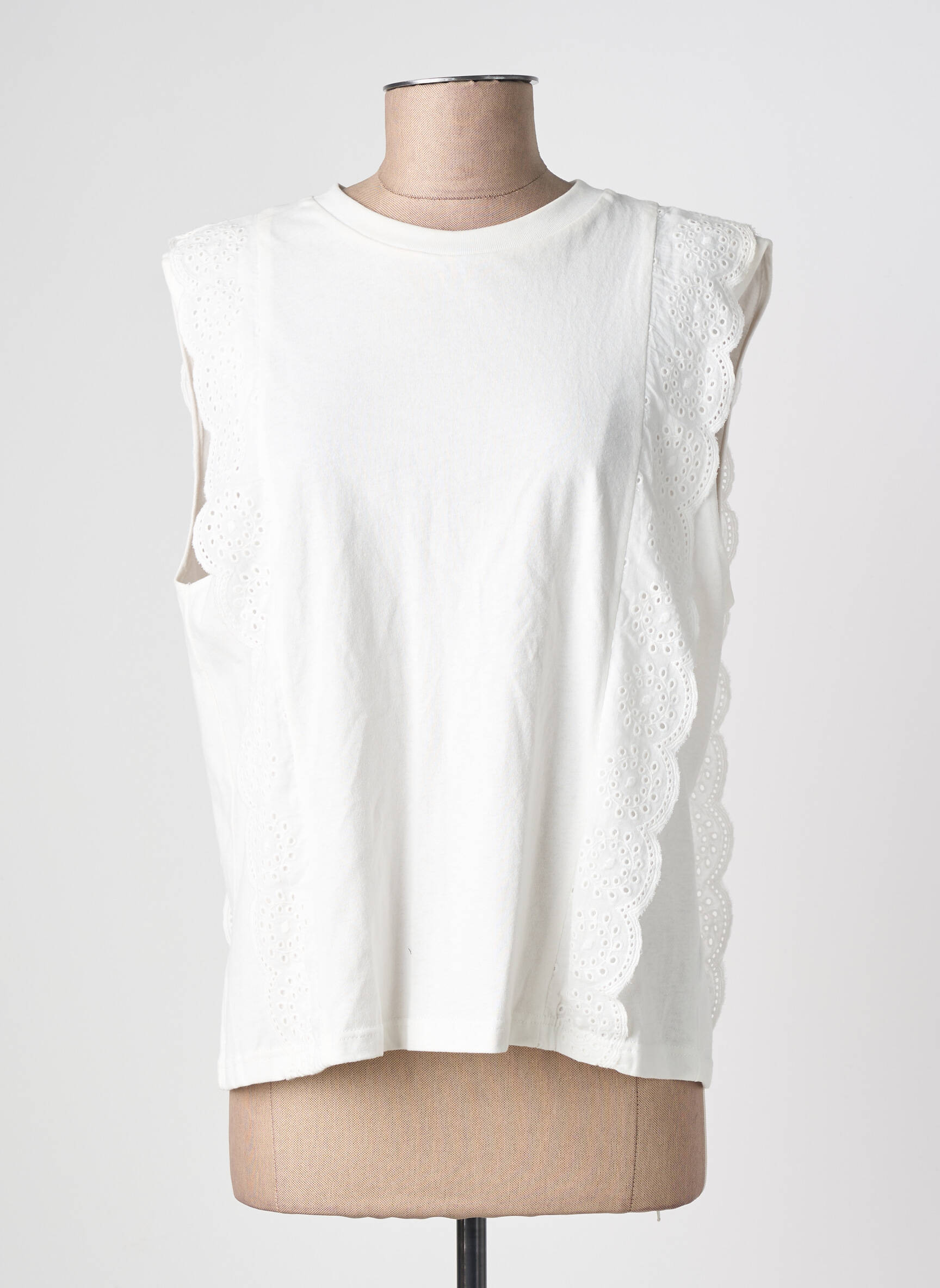 T-shirt coupe droite manches courtes blanc IT HIPPIE femme