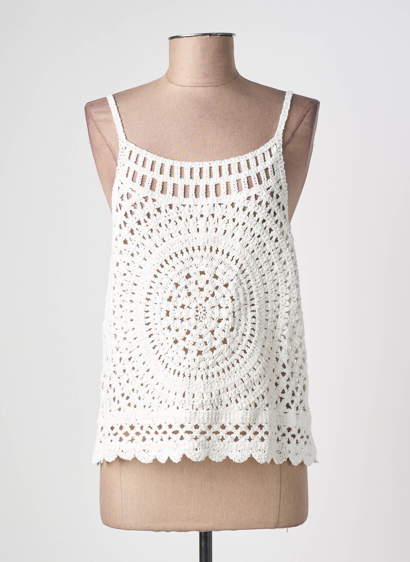 Top sans manche sans manche blanc IT HIPPIE femme