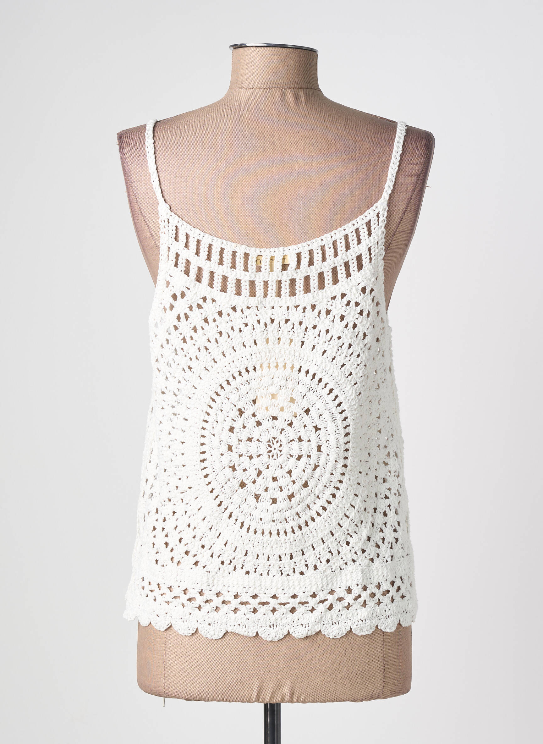 Top sans manche sans manche blanc IT HIPPIE femme