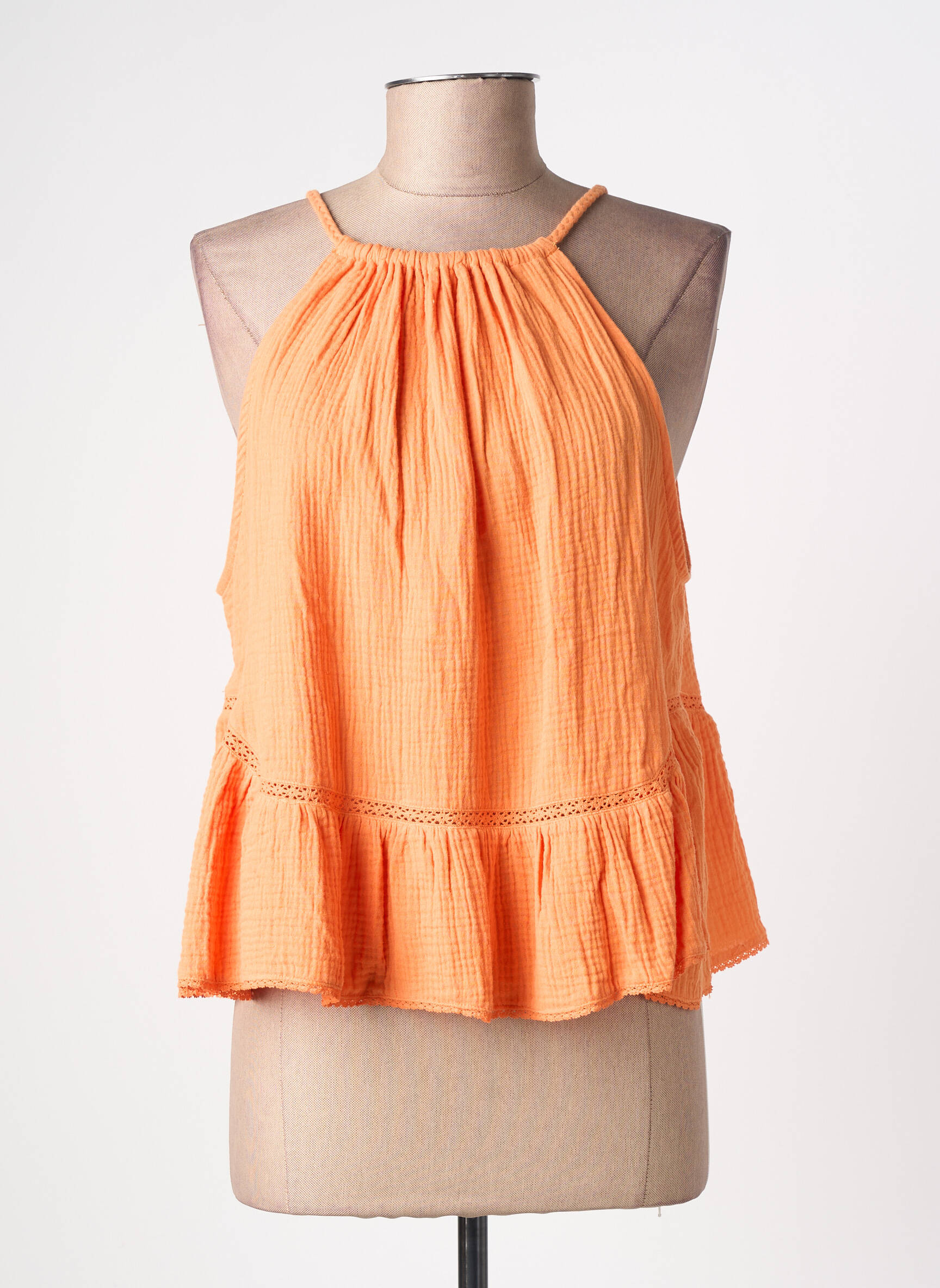 Top sans manche sans manche orange GRACE & MILA femme