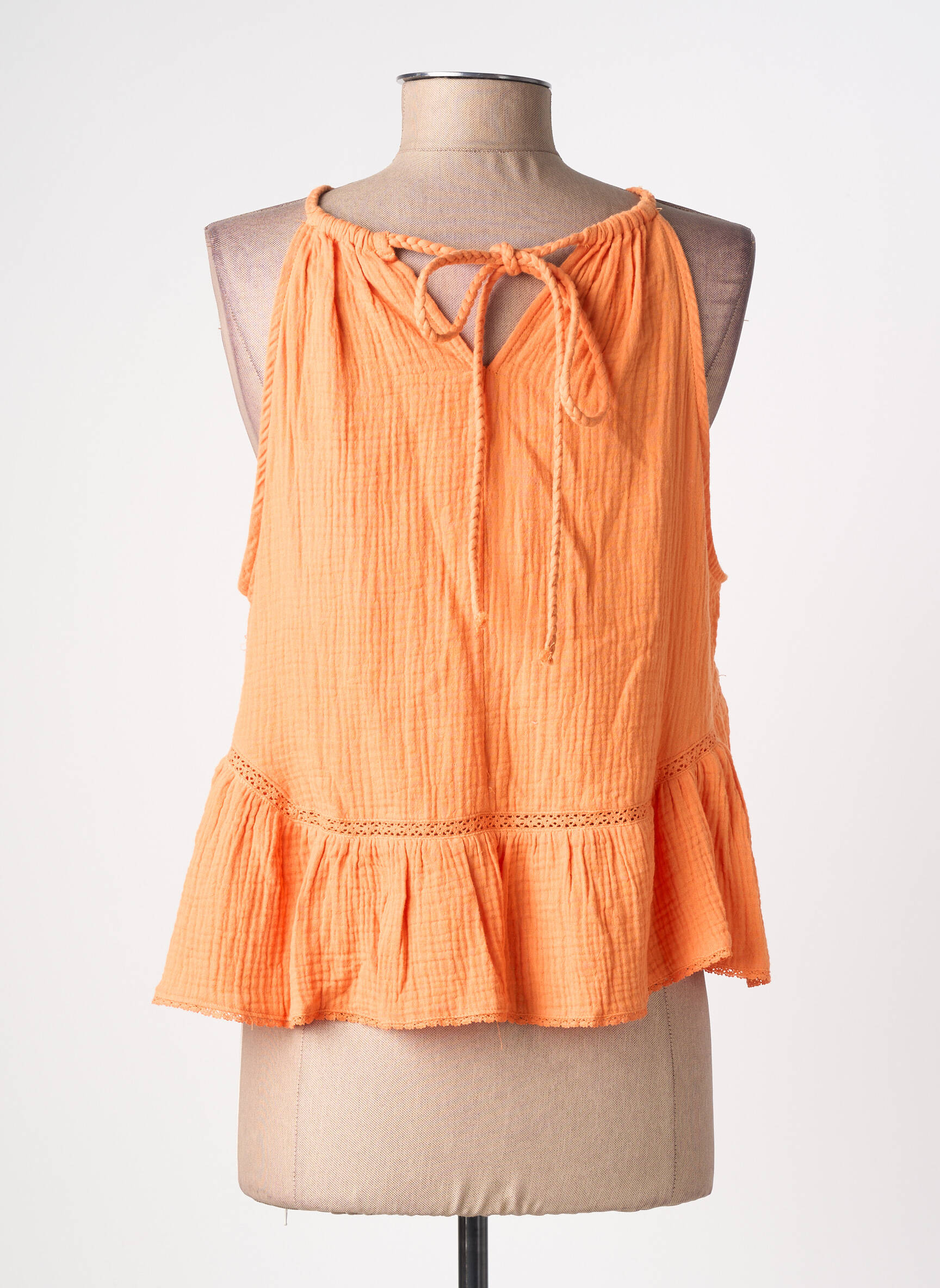 Top sans manche sans manche orange GRACE & MILA femme