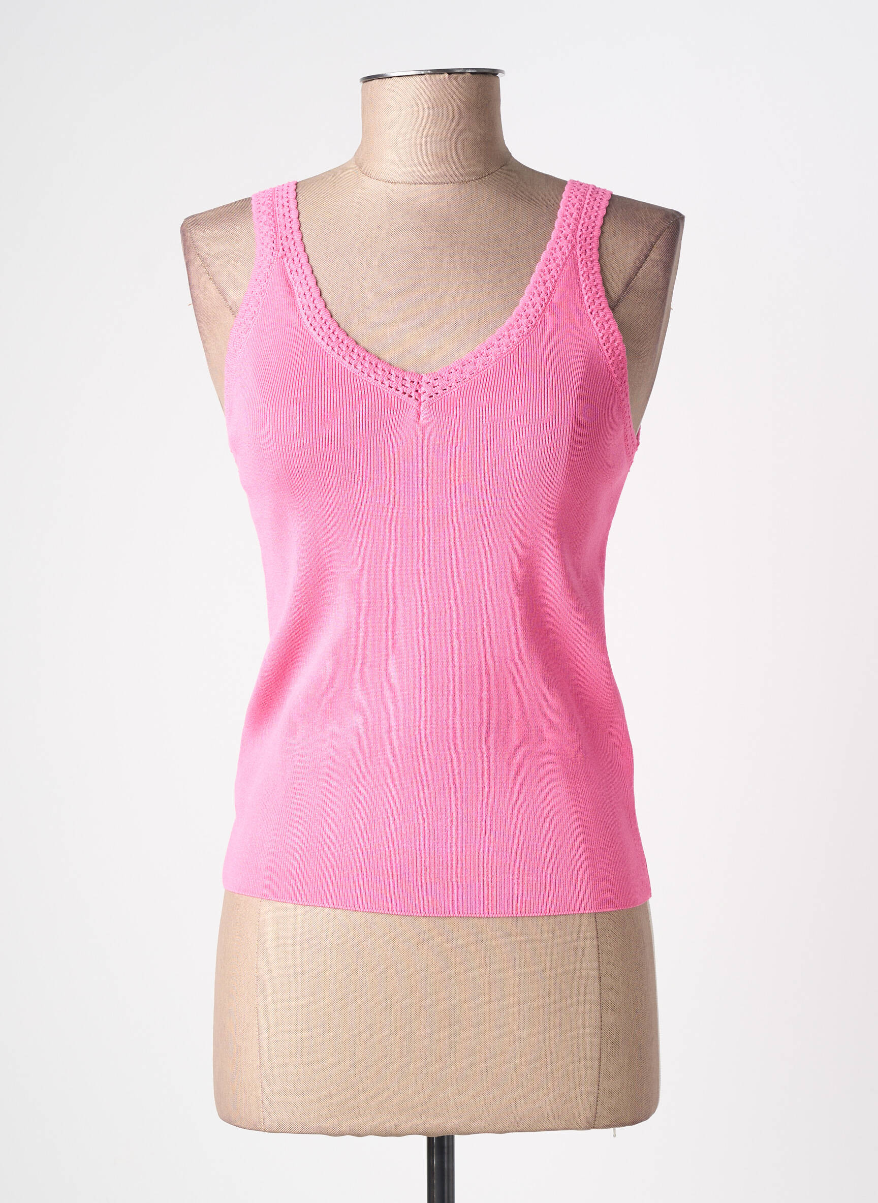 Débardeur stretch sans manche rose LILI & LALA femme