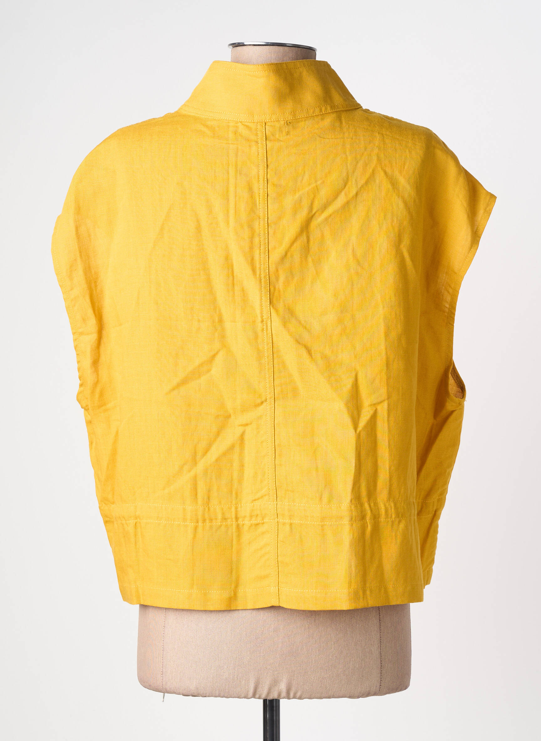 Veste casual col rond jaune ESCANDELLE femme