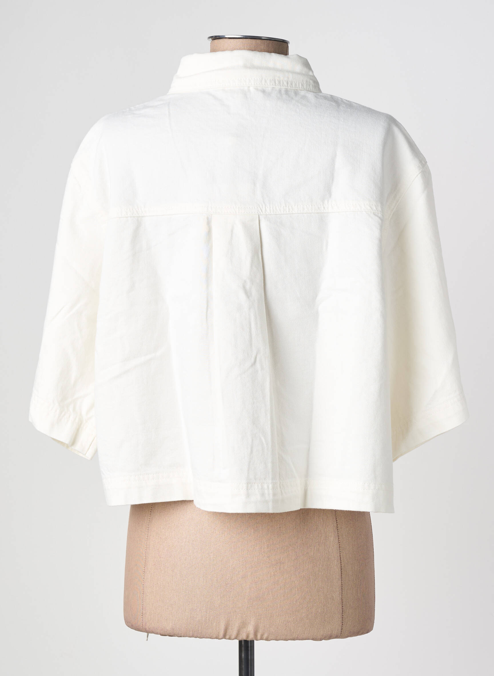 Veste casual coupe droite blanc GRACE & MILA femme