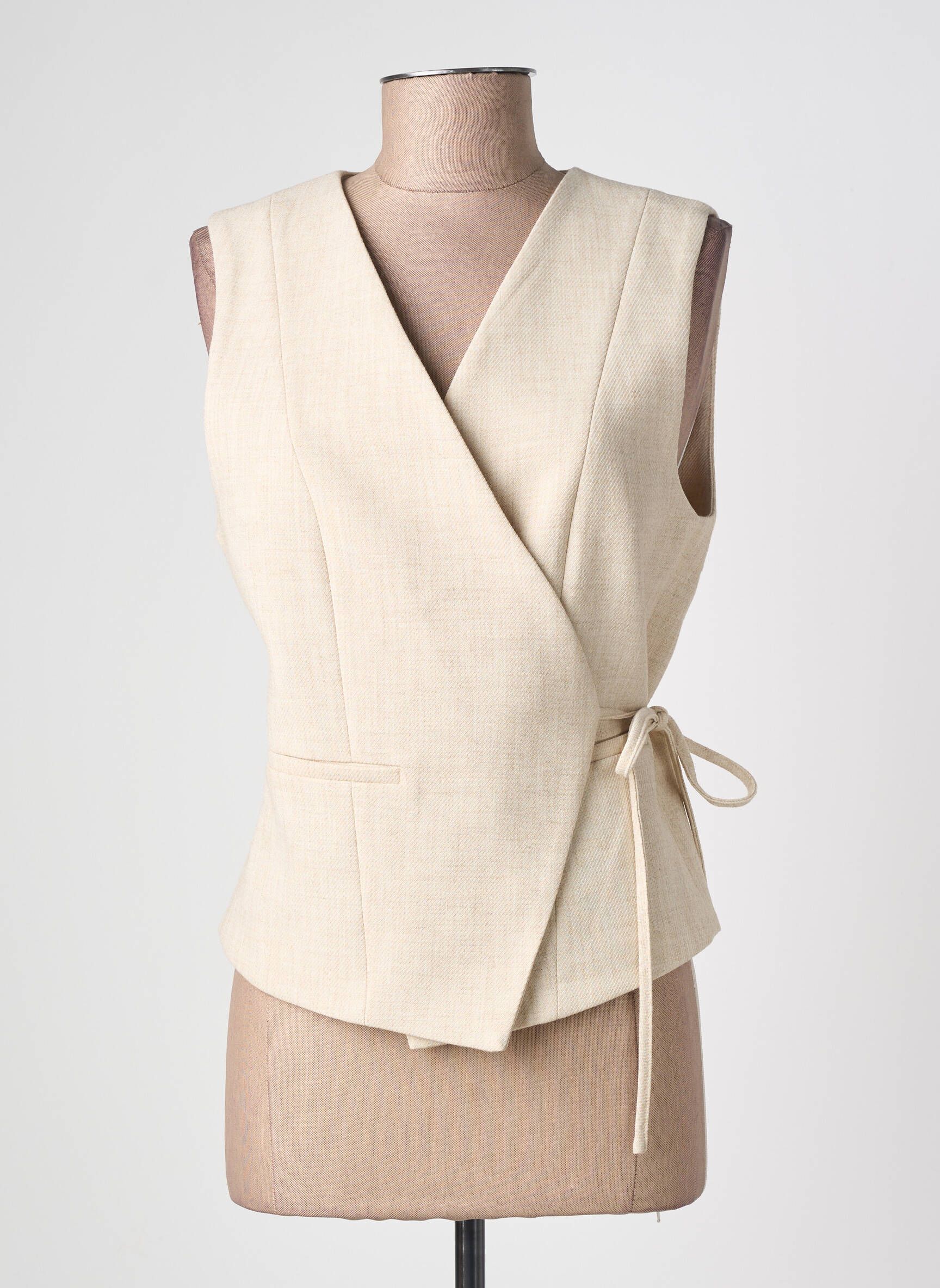 Veste casual finition intérieure doublée beige GRACE & MILA femme