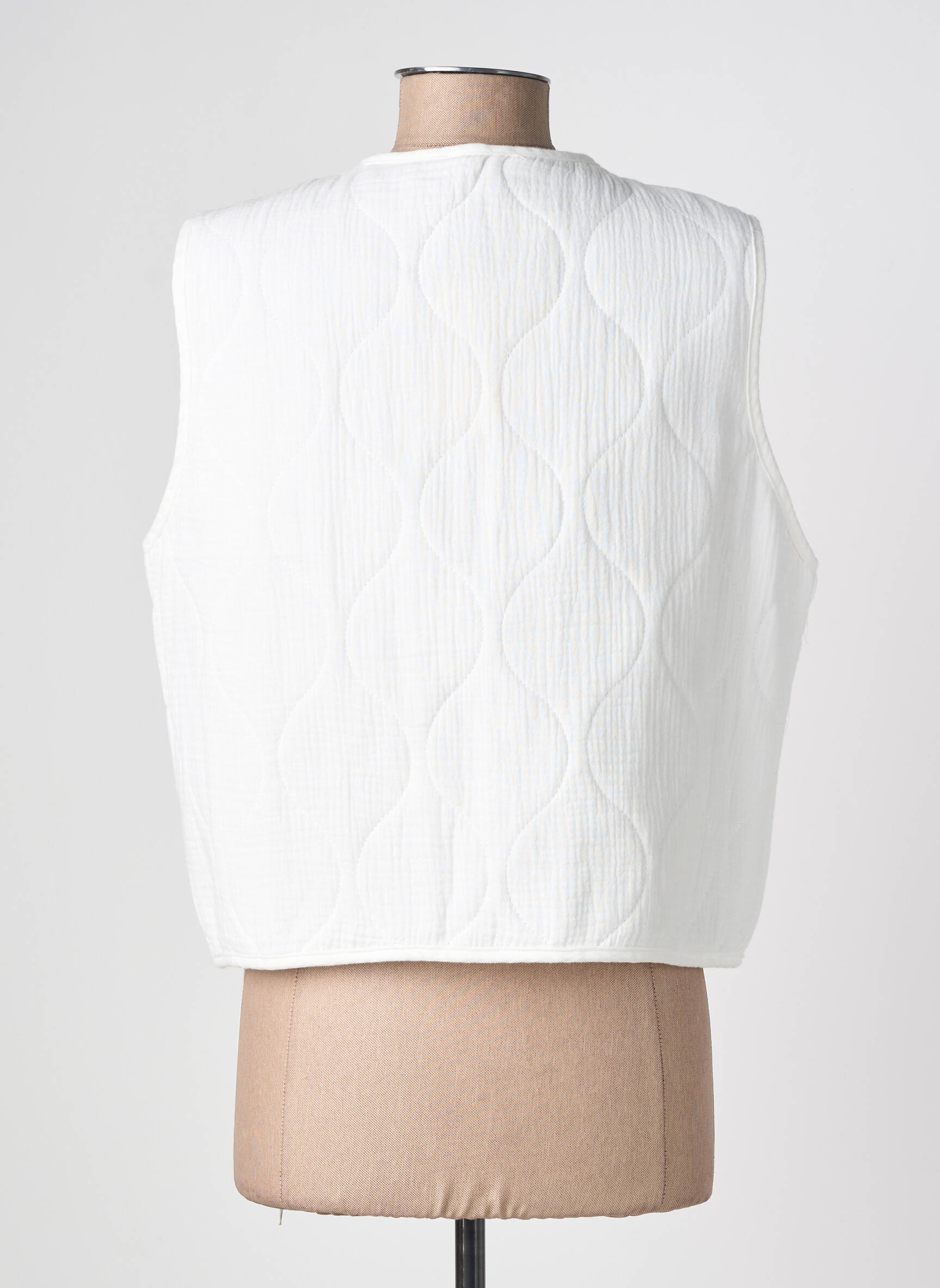 Gilet sans manche maille fine blanc IT HIPPIE femme