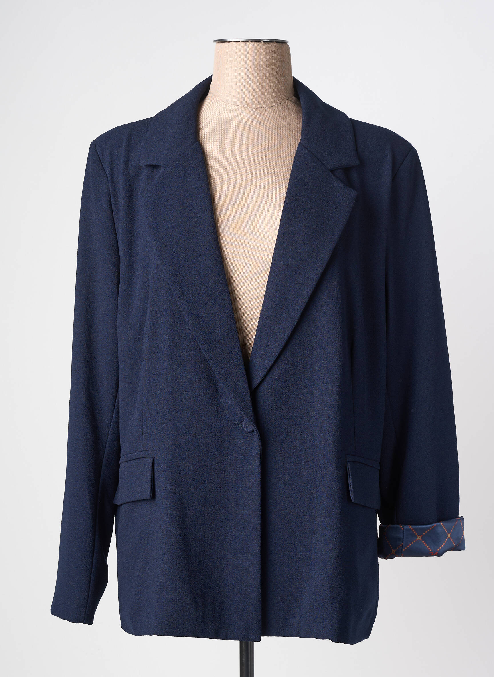 Blazer finition intérieure doublée bleu PAKO LITTO femme