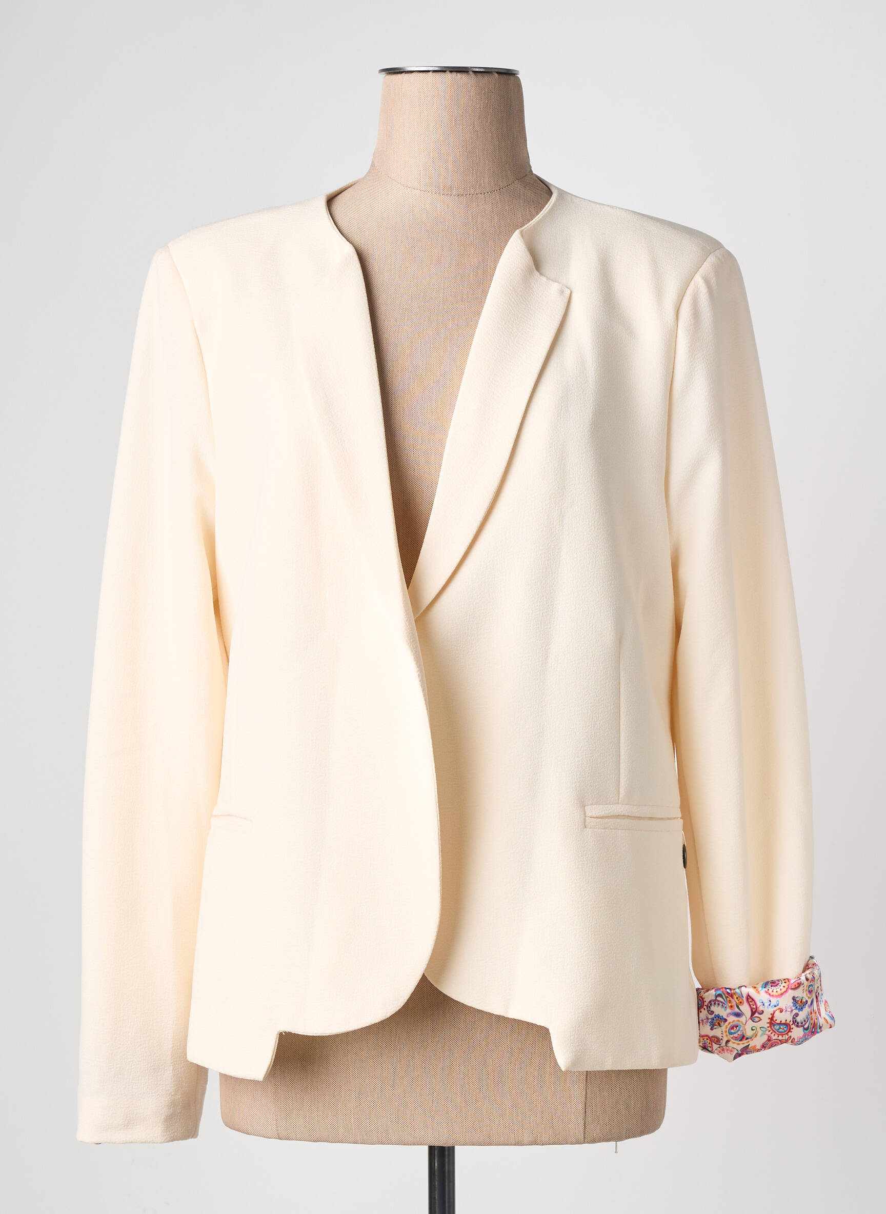 Veste casual coupe droite beige PAKO LITTO femme