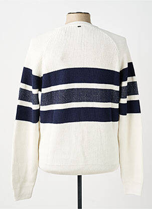 Pull stretch manches longues blanc IKKS homme