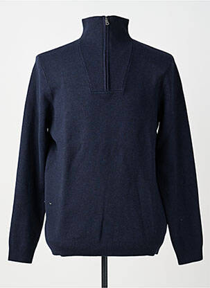 Pull stretch manches longues bleu IKKS homme