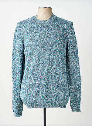 Pull stretch manches longues bleu IKKS homme