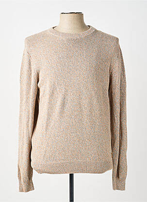 Pull stretch manches longues beige GUESS homme