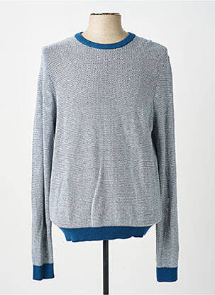 Pull stretch manches longues bleu GUESS homme